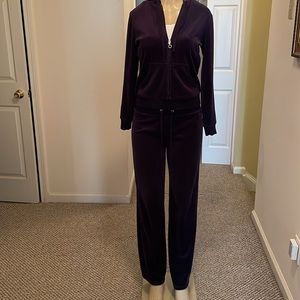 NY&Co Velour Full Zip Navy Blue Hoodie Pants Set. Sz S